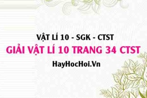 Giải Vật lí 10 trang 34 Chân trời sáng tạo SGK